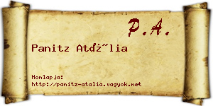 Panitz Atália névjegykártya